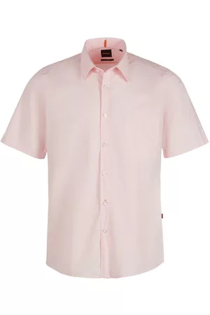 HUGO BOSS Herren Hemden - Hemd rosé Größe: 48