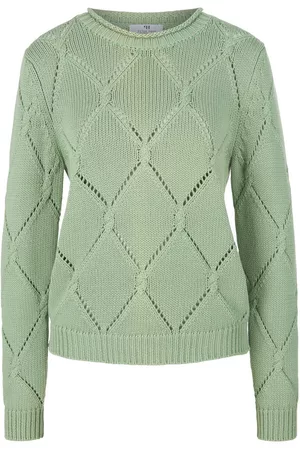 Peter Hahn Damen Pullover - Rundhals-Pullover grün Größe: 44