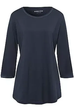 Green Cotton Rundhals-Shirt Ditte