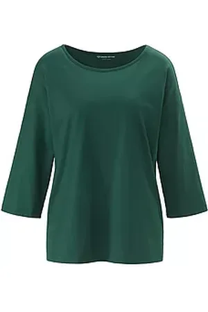 Green Cotton Rundhals-Shirt Gurli
