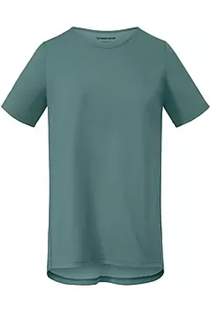 Green Cotton Rundhals-Shirt Benedikte