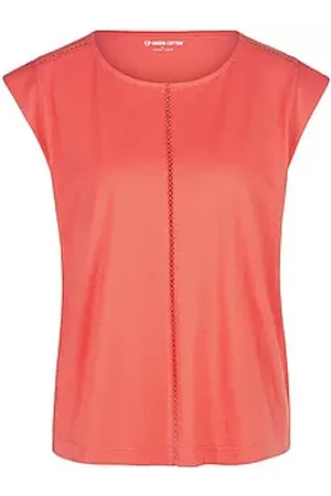 Green Cotton Rundhals-Shirt Anne Sofie