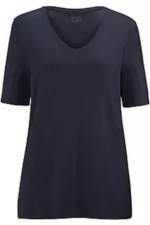 Anna Aura Shirt gerundetem V-Ausschnitt