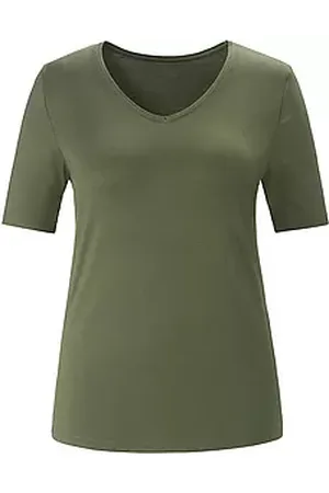 Anna Aura Shirt gerundetem V-Ausschnitt