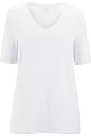 Anna Aura Shirt gerundetem V-Ausschnitt