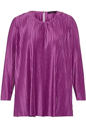 Emilia Lay Plissee-Bluse Rundhals-­Ausschnitt