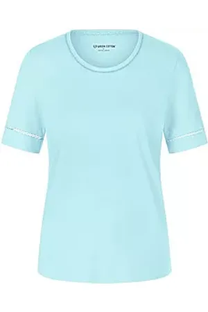 Green Cotton Rundhals-Shirt Frida