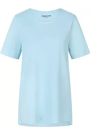Green Cotton Rundhals-Shirt Benedikte