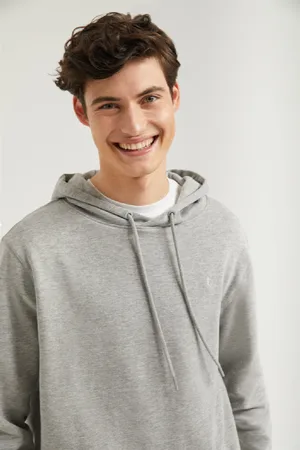 Polo Club® Sweatshirt Grau Meliert Mit Kapuze, Taschen Und Rigby Go Logo - M