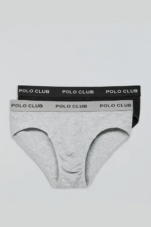 Polo Club® Slips Im Zweierpack Schwarz Und Grau Mit Logo-Detail - S