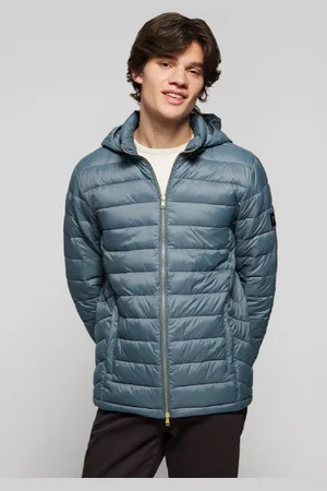 Polo Club® Ultraleichte Jacke Charles Denimblau Mit Kapuze Und Details - M