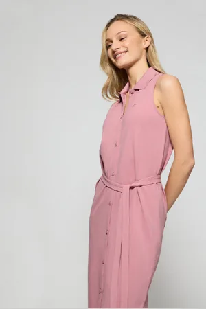 Polo Club® Geknöpftes Kleid Ärmellos Mit Gesticktem Monogramm - Xs