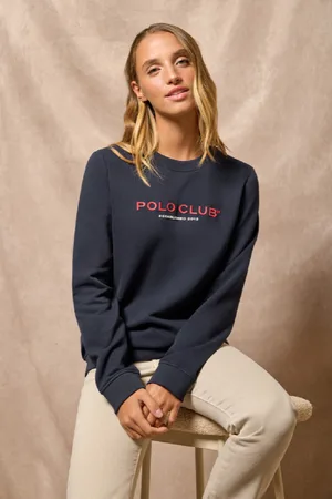 Polo Club® Sweatshirt Slim Fit Marineblau Mit Logo - S