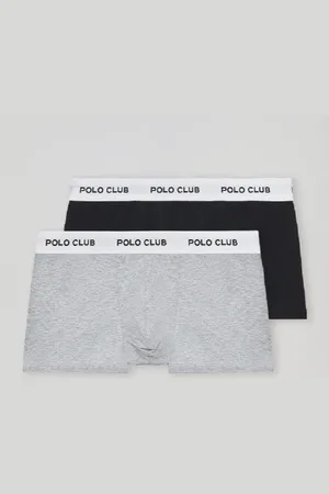 Polo Club® Pack Mit Zwei Boxershorts Schwarz Und Grau Mit Logo - S
