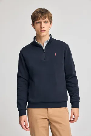 Polo Club® Sweatshirt Marineblau Mit Halbem Reißverschluss Und Gesticktem Rigby Go-Logo - S