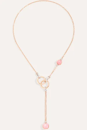 Pomellato Rosenquarz Lariat-Kette Nudo