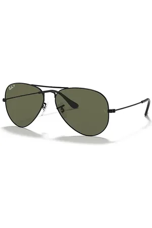Ray-Ban AVIATOR CLASSIC Sonnenbrillen Fassung Grün Glas polarisiert 55-14