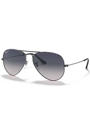 Ray-Ban AVIATOR GRADIENT Sonnenbrillen Fassung Blau Glas polarisiert 58-14