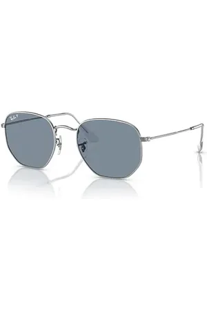 Ray-Ban HEXAGONAL FLAT LENSES Sonnenbrillen Fassung Blau Glas polarisiert 51-21
