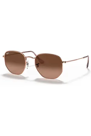 Ray-Ban HEXAGONAL FLAT LENSES Sonnenbrillen Fassung Braun Glas 48-21