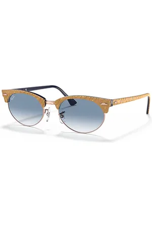 Ray-Ban CLUBMASTER OVAL Sonnenbrillen Fassung Blau Glas 52-19