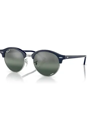 Ray-Ban CLUBROUND CHROMANCE Sonnenbrillen Fassung Silber Glas polarisiert 51-19