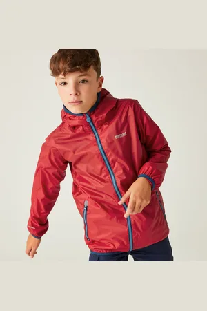 Regatta Lever II Leichte, Wasserdichte Walkingjacke mit Kapuze für Kinder , Größe: 3-4 Jr.