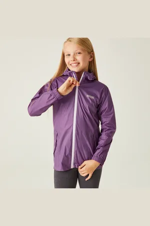 Regatta Pack It Leichte, Wasserdichte Walkingjacke mit Kapuze für Kinder , Größe: 3-4 Jr.
