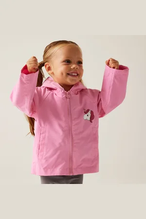 Regatta Animal Bedruckte, Leichte, Wasserdichte Jacke für Kinder Rosa, Größe: 2-3 Jr.
