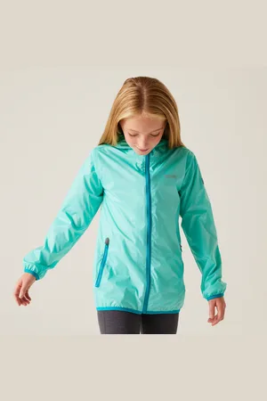 Regatta Lever II Leichte, Wasserdichte Walkingjacke mit Kapuze für Kinder , Größe: 5-6 Jr.