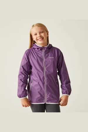 Regatta Lever II Leichte, Wasserdichte Walkingjacke mit Kapuze für Kinder , Größe: 3-4 Jr.