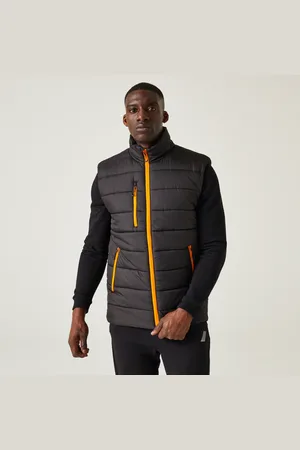 Regatta Navigate Thermo-bodywarmer für Herren Black Orange Pop, Größe: L