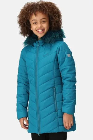 Regatta Fabrizia Isolierte Jacke mit Pelzbesatz und Kapuze für Kinder , Größe: 3-4 Jr.