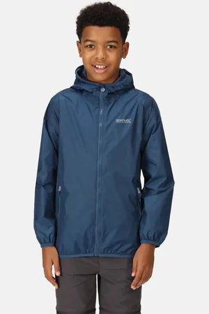 Regatta Lever II Leichte, Wasserdichte Walkingjacke mit Kapuze für Kinder , Größe: 3-4 Jr.