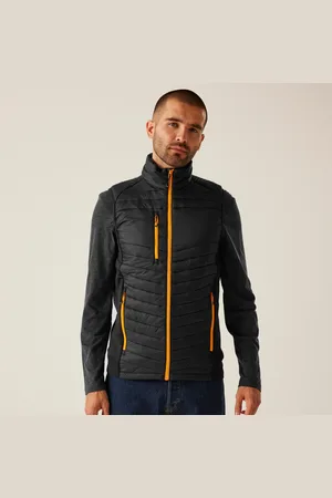 Regatta Navigate Hybrid-bodywarmer für Herren Black Orange Pop, Größe: S
