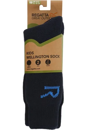 Regatta Socken für Gummistiefel, 2er-Pack für Kinder Marine, Größe: 36-38.5
