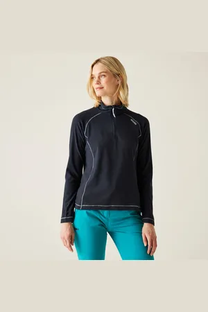 Regatta Montes Leichtes Fleece mit Halblangem Reißverschluss für Damen Marineblau & Schwarz, Größe: 42