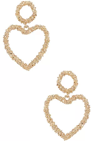 Ettika Heart Drop Earrings in .