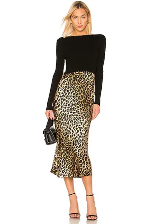 AllSaints MIDI-KLEID HERA LEPPO in . Size M, S.