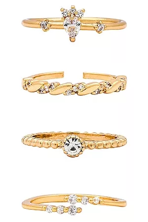 Ettika RING-SET KEEP IT SIMPLE in . Size 6, 7.
