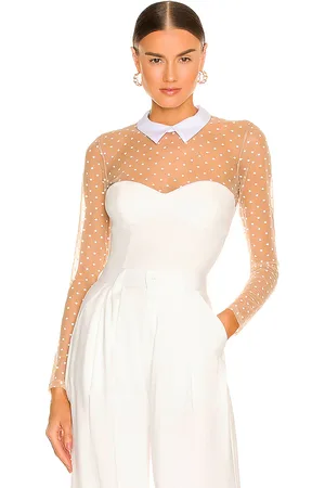 FLEUR DU MAL BODY MIT PLUMETIS COLLARED in . Size S, XS.