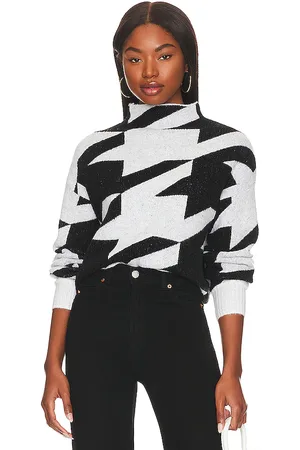 Central Park West SWEATER MIT STEHKRAGEN BLANCHE in Black,White. Size M, S, XL, XS.