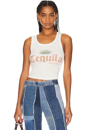 The Laundry Room GERIPPTES TOP TEQUILA in . Size M, XL.