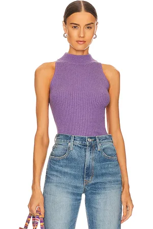 AUTUMN CASHMERE NECKHOLDER RIB MOCK in . Size S, XL, XS.