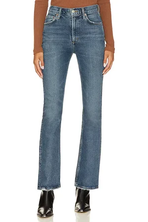 AGOLDE HOCHGESCHNITTENE HOSE MIT SCHMALEM, AUSGESTELLTEM BEIN NICO in . Size 33, 34.