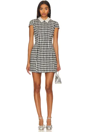 ALICE+OLIVIA MINIKLEID VELIA in Black,White. Size 2.