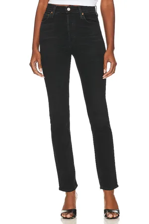 AGOLDE SLIM-HOSE MIT EXTRAHOHEM BUND FREYA in . Size 33, 34.