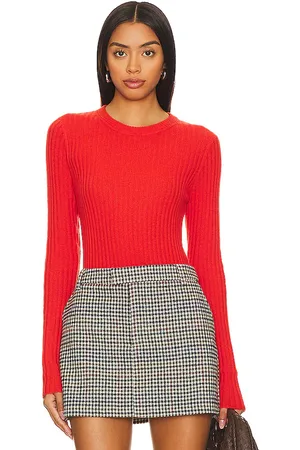 AUTUMN CASHMERE OBERTEIL RIB CREW NECK in . Size M, S, XL, XS.
