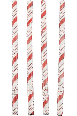 Chefanie TRINKHALM-SET CANDY CANE CERAMIC STRAW SET in .