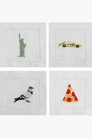 Chefanie SERVIETTEN I HEART NY COCKTAIL NAPKINS SET OF 4 in .